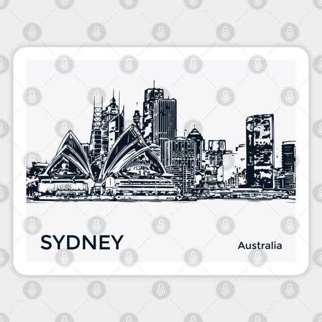 Sydney Australia Magnet by Lakeric